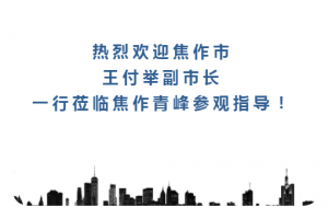 熱烈歡迎焦作市王付舉副市長一行蒞臨焦作青峰參觀指導(dǎo)！